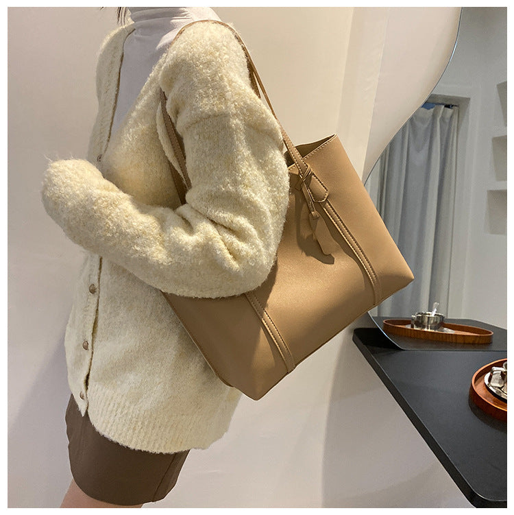 Ladies Handbag Shoulder Bag – Elegant Square Tote in Four Classic Shades