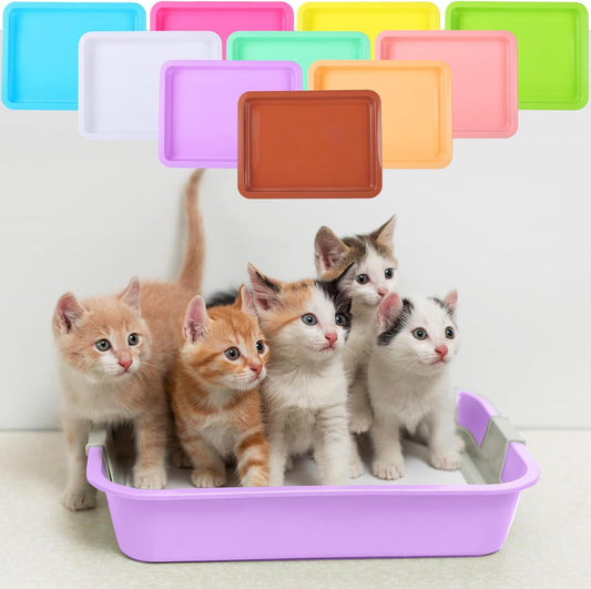 10-Piece Small Litter Box Set – Lightweight, Colorful & Portable