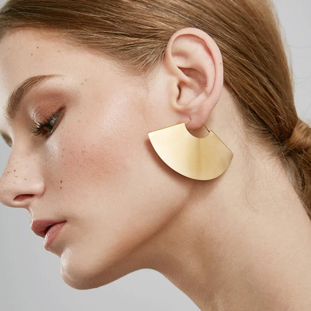 Andrea Earrings – Geometric Statement Earrings in Gold or Silver (ONLY 1 SILVER LEFT!)