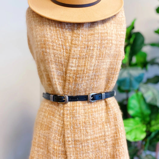Genuine Double Buckle Leather Belt: Timeless Elegance and Style