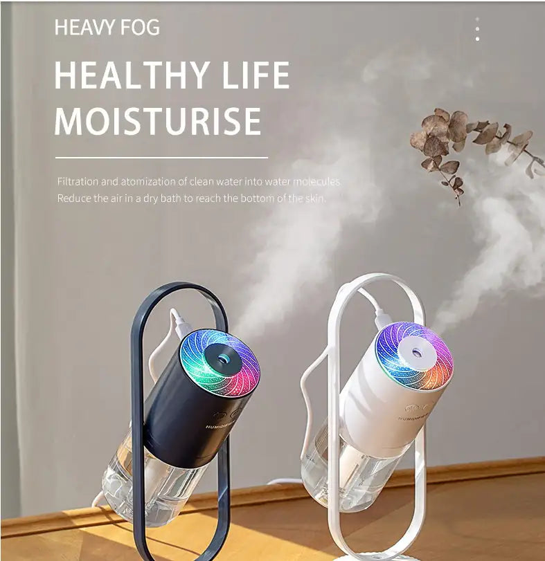 Magic Shadow USB Air Humidifier – Projection Night Light & Ultrasonic Mist Maker (200ML, Quiet <30dB, USB Powered)
