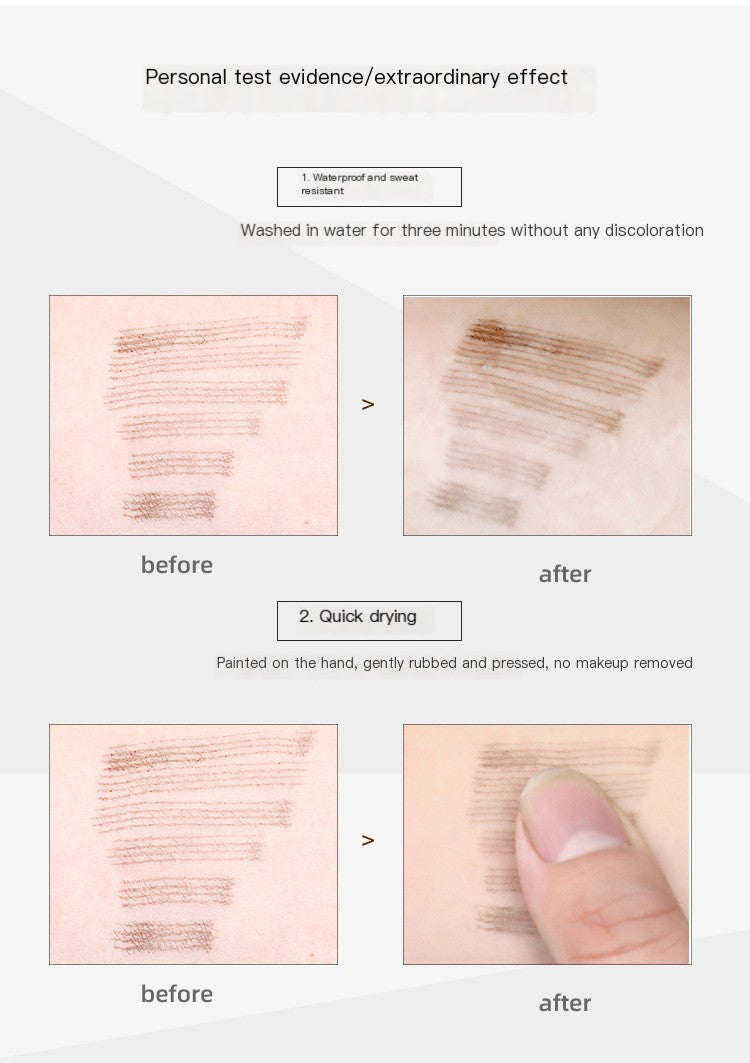 Four-Pronged Eyebrow Pencil – Waterproof, Sweat-Proof, Long-Lasting Precision Brow Pen