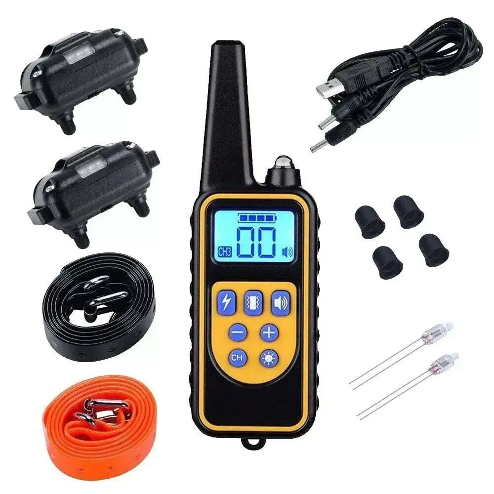 2725 FT Remote Dog Shock Training Collar – Waterproof, Rechargeable with 4 Training Modes (1-3 Dog Kits)