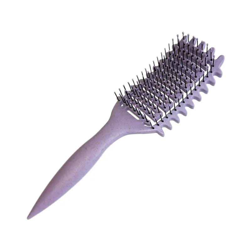 Voluminous Style Fluffy Hair Hollow Comb – Lightweight Wheat Straw Styling Brush (24.5 cm / 9.6 in)