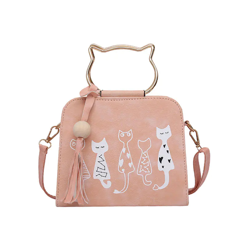 Cat Handbag – Playful Design with Versatile Carry Options in Four Colors