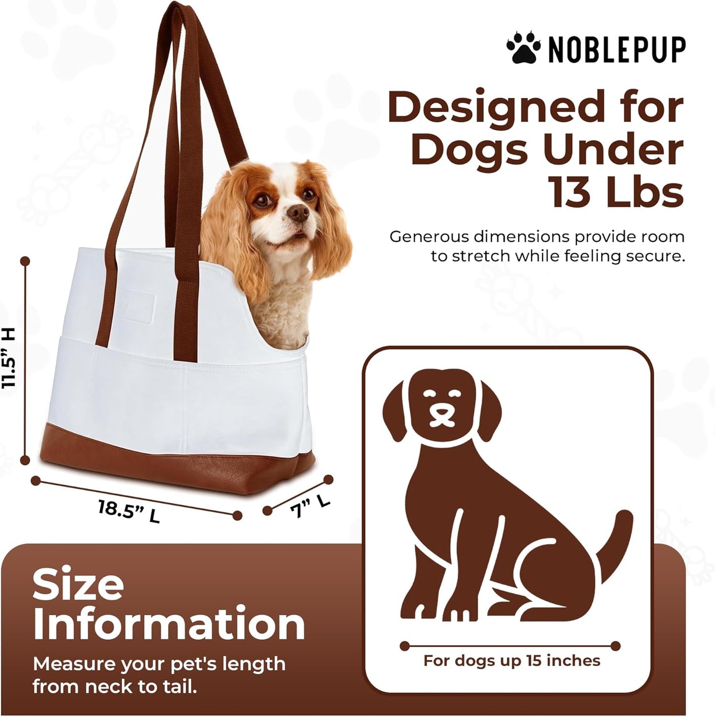 Faux Leather Small Dog Carrier – Hands-Free Pet Tote for Travel and Everyday Outings