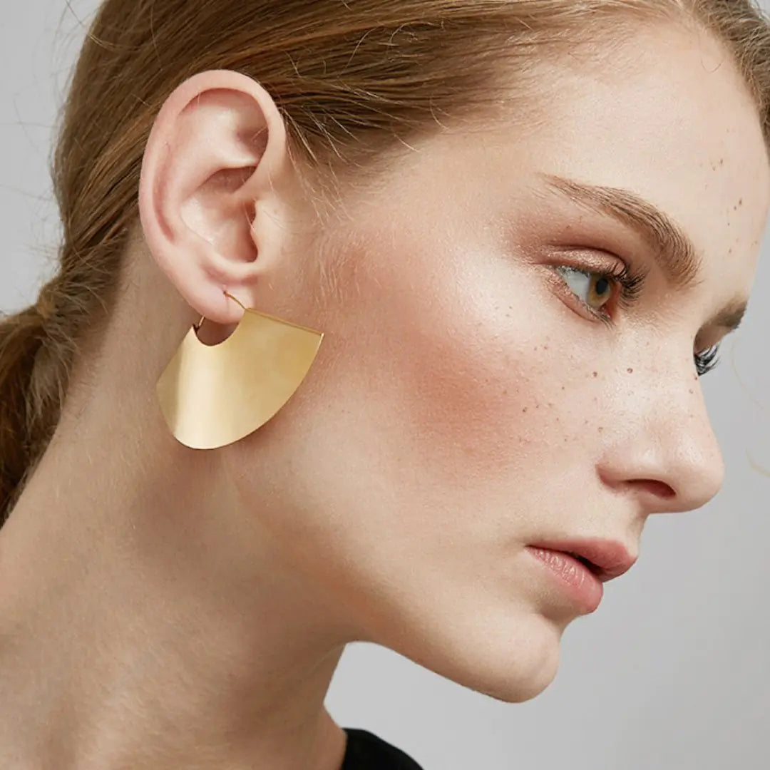 Andrea Earrings – Geometric Statement Earrings in Gold or Silver (ONLY 1 SILVER LEFT!)