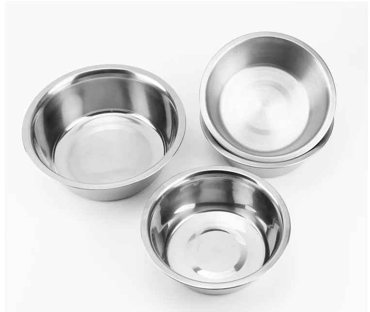 Stainless Steel Pet Bowl – Stackable, Polished, and Perfect for Cats and Dogs