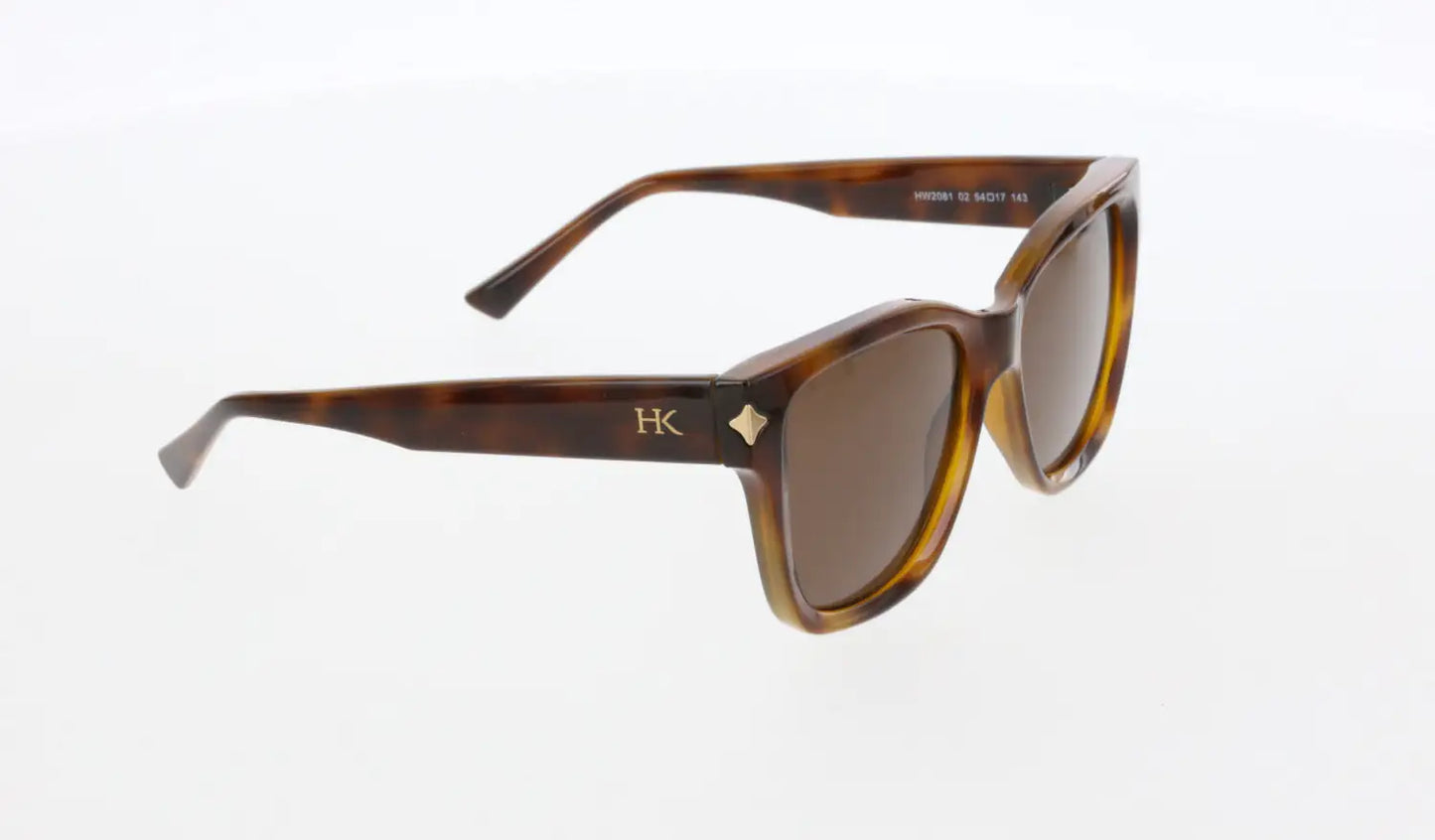 Hawk Women's Sunglasses – Geometric Bone Frame with Brown Lenses (Model HW2081)