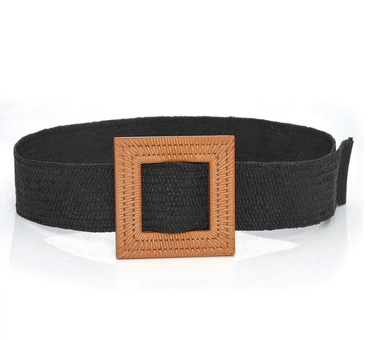 Square Adjustable Belt – Vintage Braided Stretchable Belt