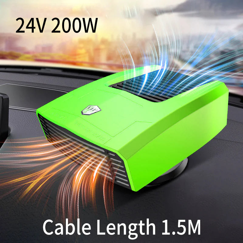 Car Electric Heater – Fast Heating & Defogging with 12V/24V Universal Compatibility (Compact, Durable ABS Design)