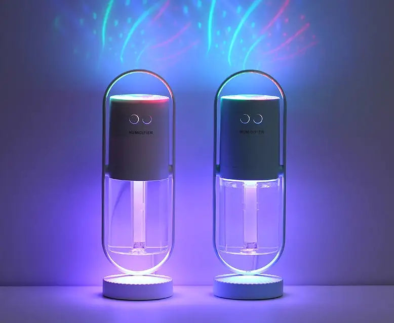 Magic Shadow USB Air Humidifier – Projection Night Light & Ultrasonic Mist Maker (200ML, Quiet <30dB, USB Powered)