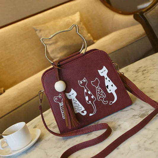 Cat Handbag – Playful Design with Versatile Carry Options in Four Colors