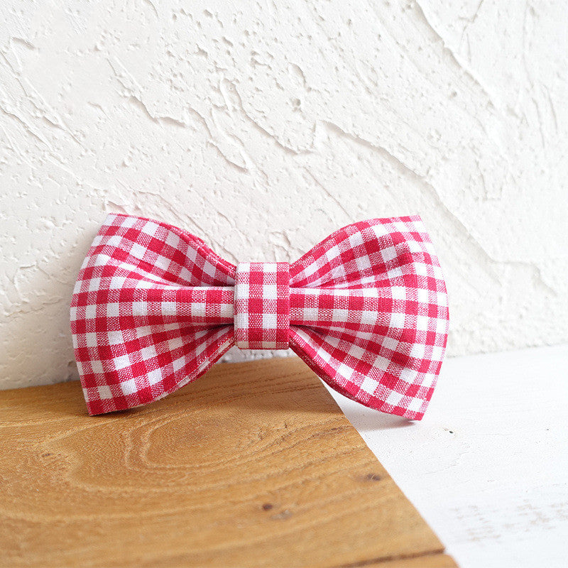 Pet Collar Bow Tie Set with Leash – Elegant Red Polyester Set for Stylish Walks (Sizes XS–XL)