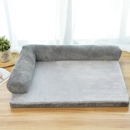 Corduroy Pet Sofa – Soft, Supportive Lounger for Dogs & Cats