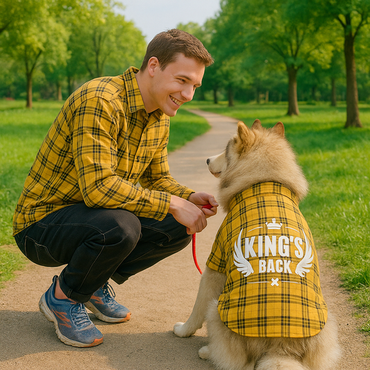 Pet and Owner Parent-Child Outfit – Matching Cotton Set for Dogs and Their Humans