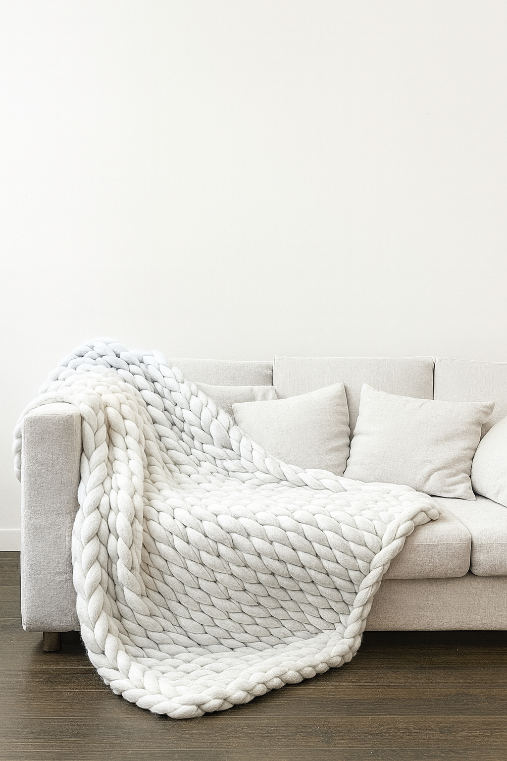 Chunky Merino Wool Blanket – Cozy Decorative Sofa Throw (Multiple Colors & Sizes)