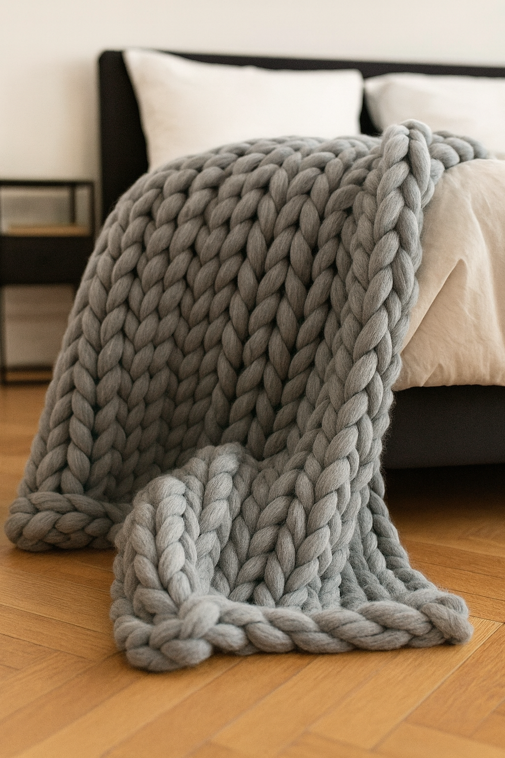 Chunky Merino Wool Blanket – Cozy Decorative Sofa Throw (Multiple Colors & Sizes)