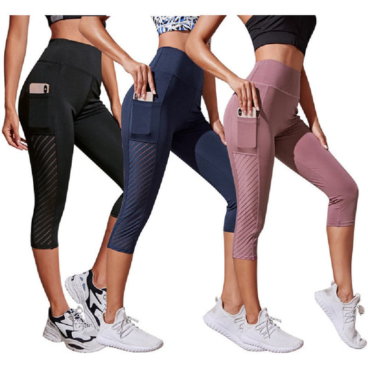 Pocket Slim Fit Cropped Yoga Pants – Breathable pants Style| Women’s Workout Leggings with Pockets (S–XL)
