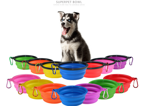 Portable Folding TPE Silicone Pet Bowl for Dogs
