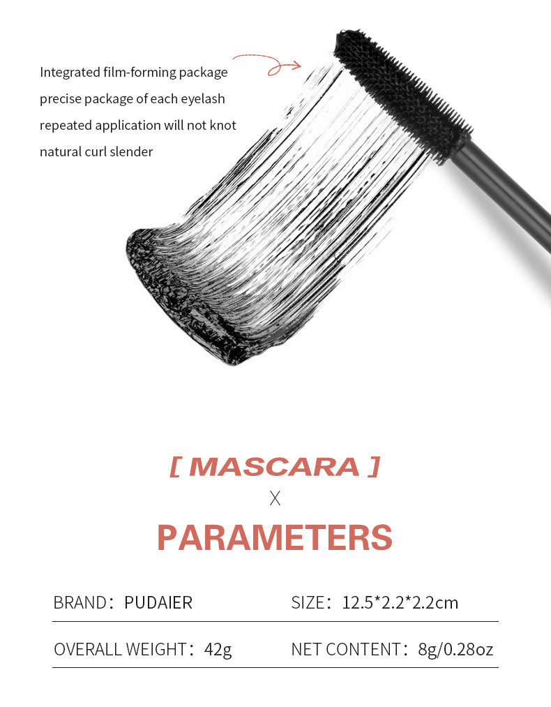 Pudaier Sky High Waterproof Mascara – Long & Curling Volume with Film-Forming Formula (8g / 0.28oz)