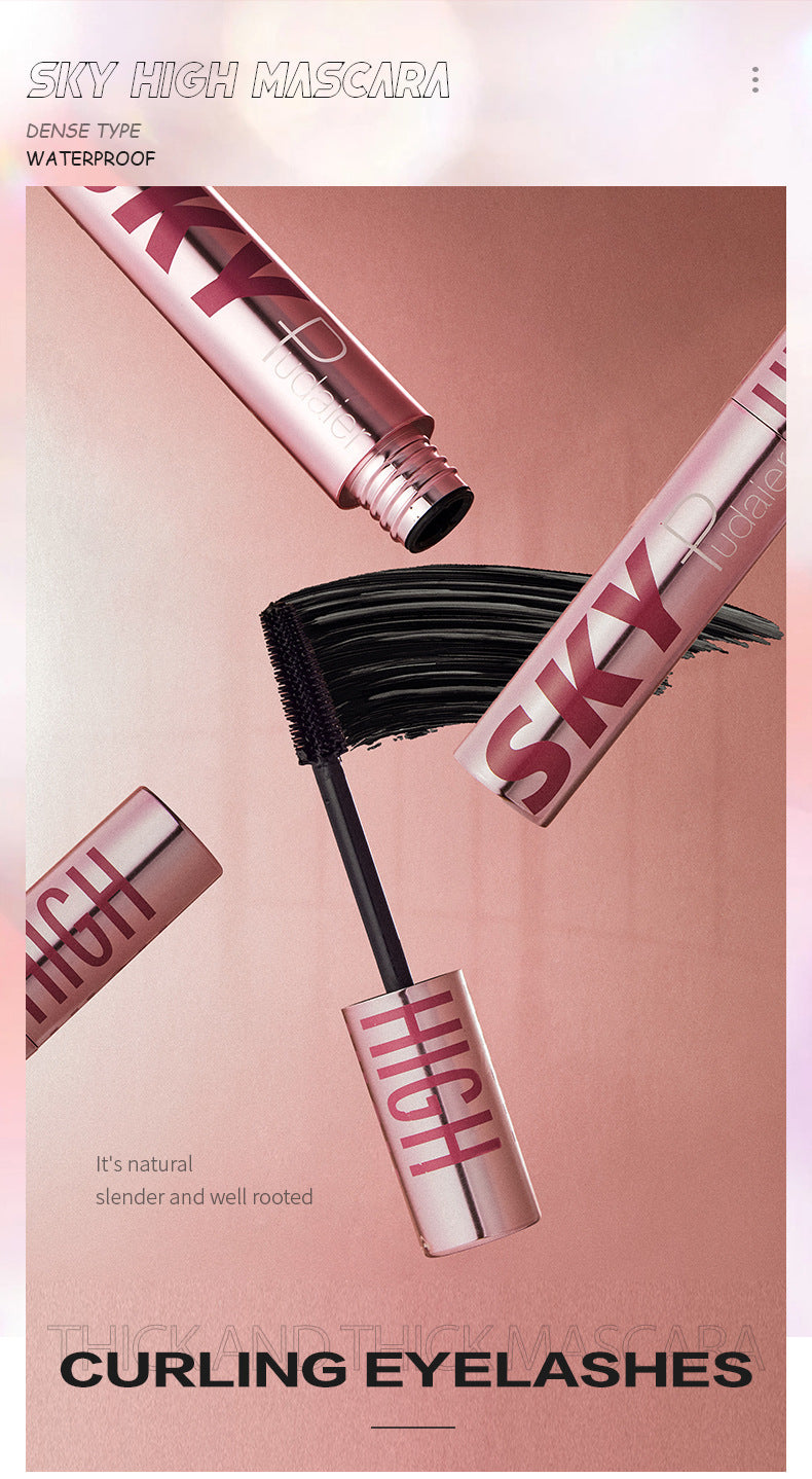 Pudaier Sky High Waterproof Mascara – Long & Curling Volume with Film-Forming Formula (8g / 0.28oz)