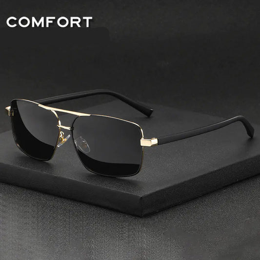 HD Polarized Driving Sunglasses – Full-Frame Metal+TR Build with UV400 Protection (150mm Width)
