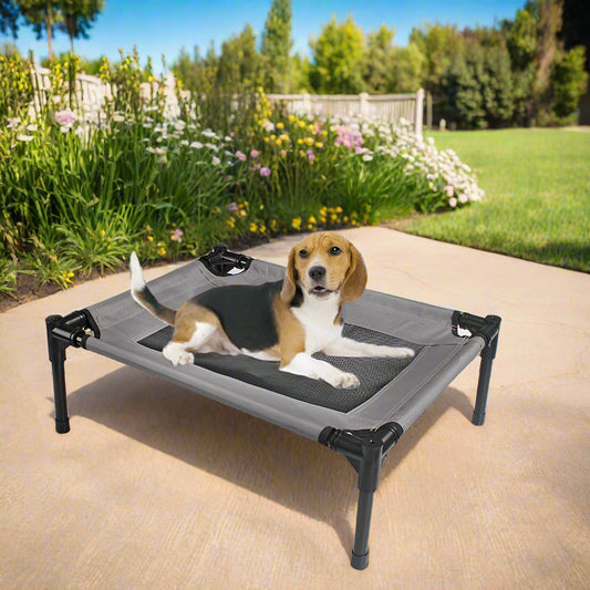 Elevated Pet Bed – Breathable, Sturdy Comfort for Dogs Indoors and Out