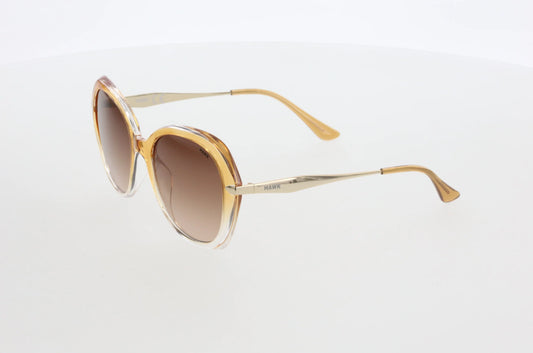 HAWK Women’s Geometric Sunglasses – Brown Bone Frame with Brown Degrade Lenses (Model HW2134) - ONLY 10 LEFT!