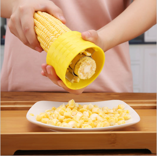 Rotary Corn Planer – Stainless Steel Household Corn Peeler (Yellow, Blue, Beige)