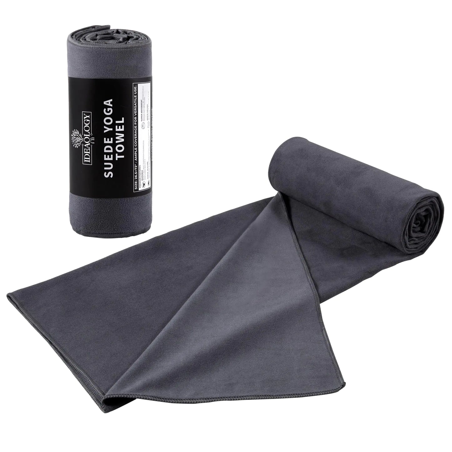 6ft Large Hot Yoga Mat Towel – Premium Suede Feel Microfiber Towel for 72" or 84" Mats | 320 GSM – Super Absorbent, Non-Slip, Quick-Dry Towel for Hot Yoga, Gym, and Travel