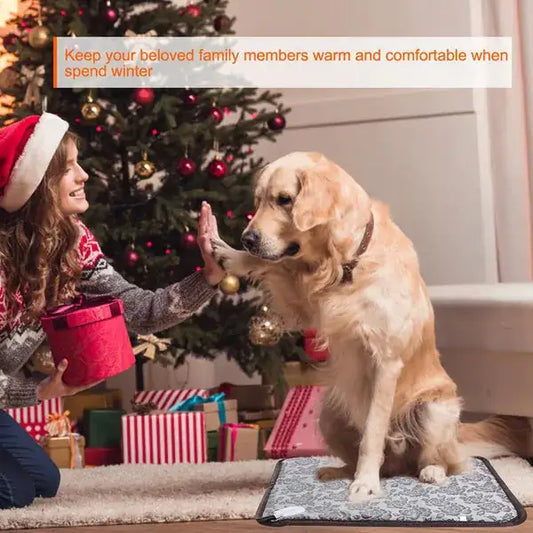 Pet Heating Pad Dog Cat Electric Heating Mat – Waterproof & Adjustable Warming Blanket