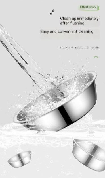 Stainless Steel Pet Bowl – Stackable, Polished, and Perfect for Cats and Dogs
