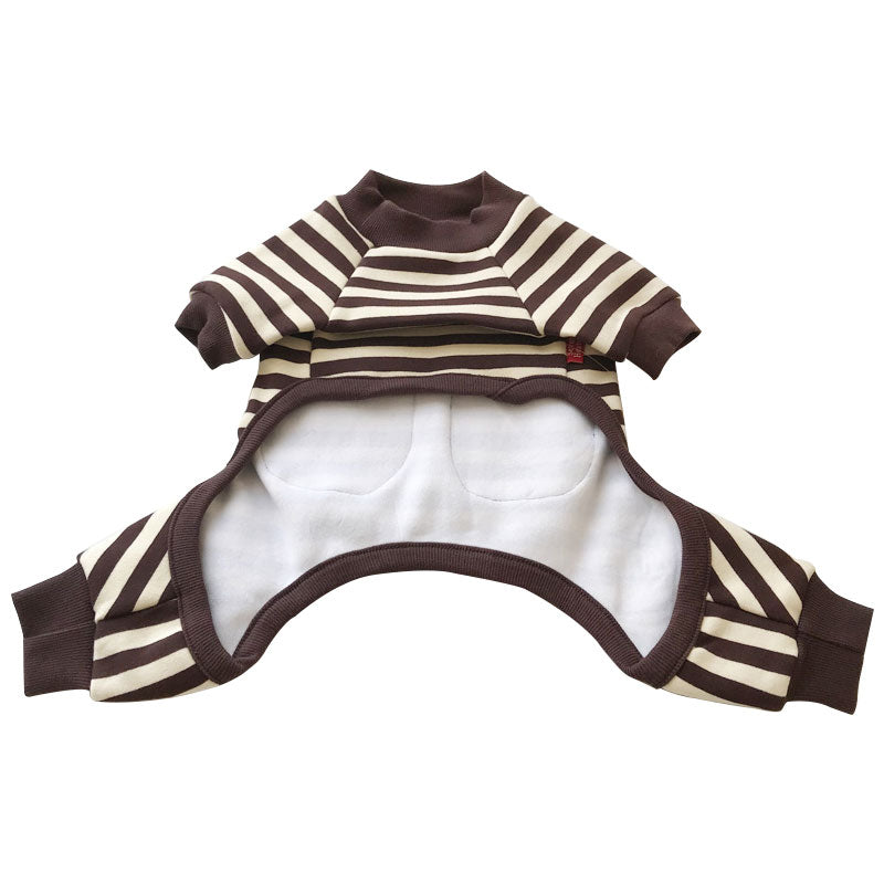 Striped Padded Sweater for Pet and Owner – Four-Legged Cozy Twinning Style (S–3XL Pet Sizes + One Size Adult Fit)