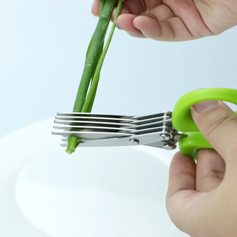 Herb Scissors – Stainless Steel Kitchen Gadget for Cutting Fresh Herbs with Precision (5.2" × 2.5")