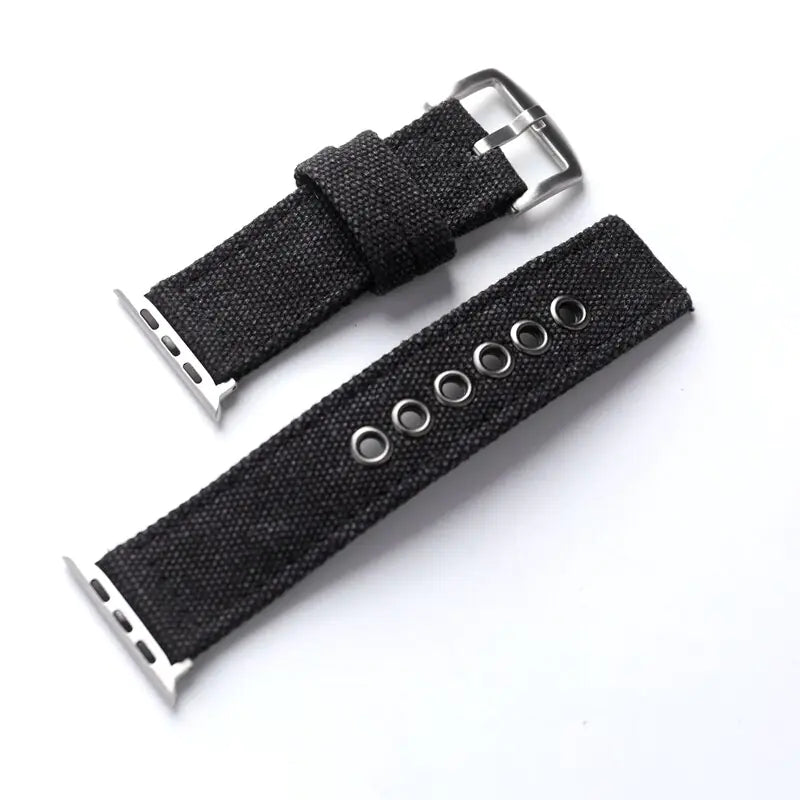 Double-Layer Canvas Ultra Watch Strap for Apple Watch 8/7 – Rugged Durability Meets Style