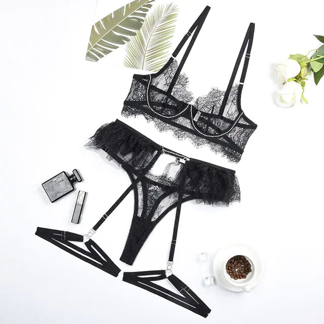 Transparent Lace Lingerie Set – Elegance, Comfort, and Allure