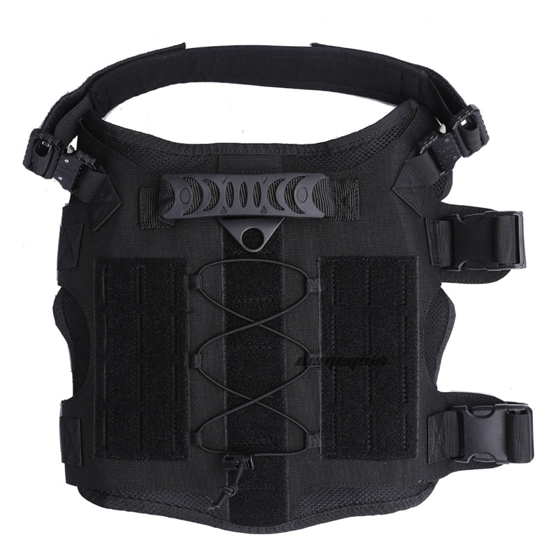 Tactical Dog Vest Harness with MOLLE Pouch and Leash Options – Durable 1000D Nylon Outdoor Gear for Medium to Large Dogs