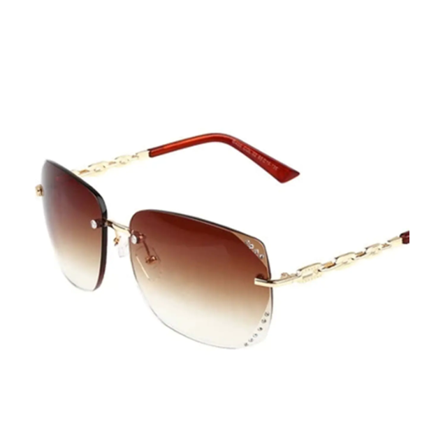 Frameless Oversized Diamond Sunglasses – Lightweight UV400 Fashion Shades for Women (4 Colors)
