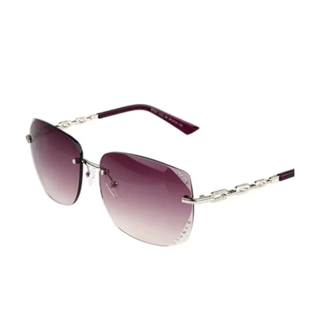 Frameless Oversized Diamond Sunglasses – Lightweight UV400 Fashion Shades for Women (4 Colors)