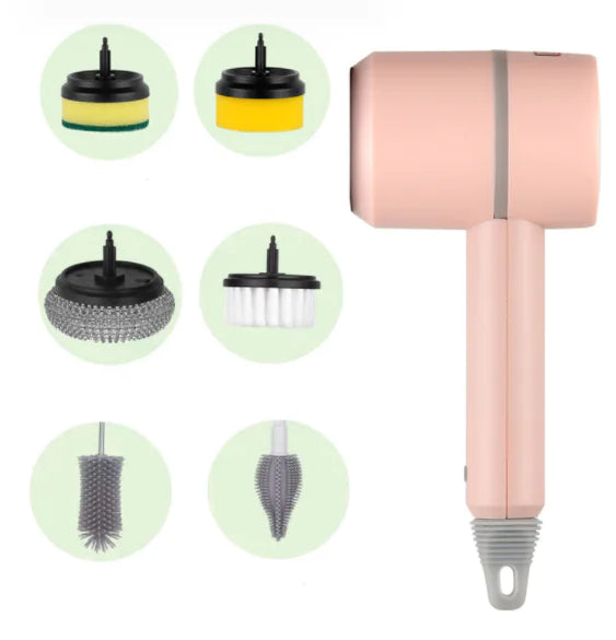 Multifunctional Electric Cleaning Brush – Rechargeable Scrubber with Multiple Brush Heads (Cordless & Powerful)