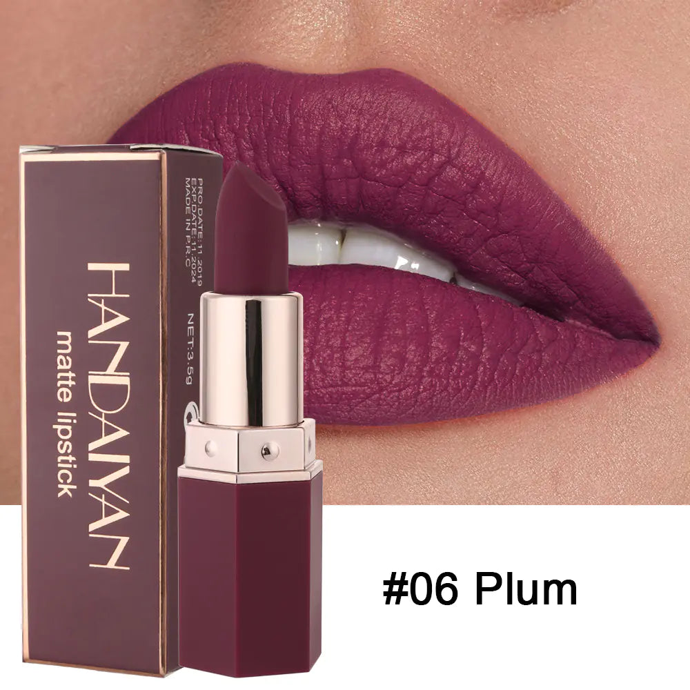 Matte Lip Glaze – Waterproof, Vivid Color, Nourishing Comfort (6 Shades)
