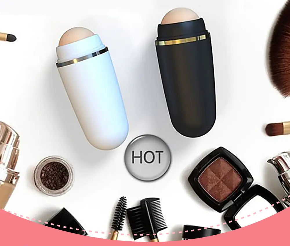 Volcanic Face Oil Absorption Roller – Natural Matte Finish, Anytime, Anywhere