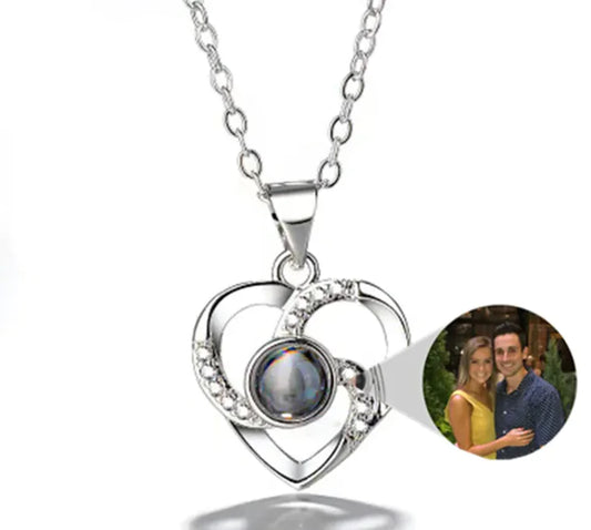 Heart Pendant Photo Necklace
