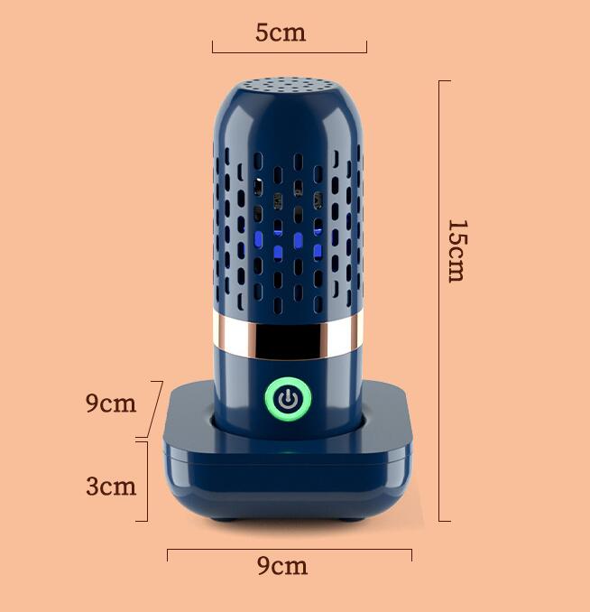 Wireless Capsule Fruit and Vegetable Cleaning Purifier – Portable Residue Remover with 3000mAh Battery (Blue)