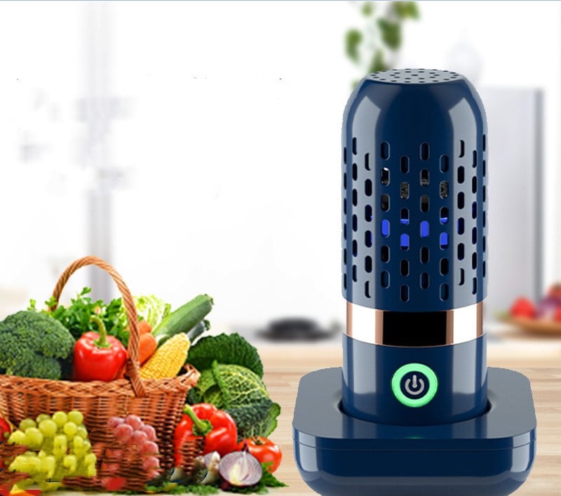Wireless Capsule Fruit and Vegetable Cleaning Purifier – Portable Residue Remover with 3000mAh Battery (Blue)