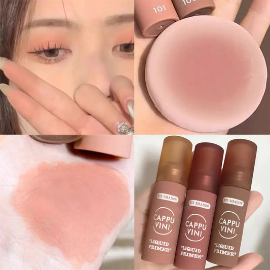 6 Colors Matte Nude Liquid Eyeshadow & Cream Blush – Dual-Purpose, Long-Lasting, Lightweight