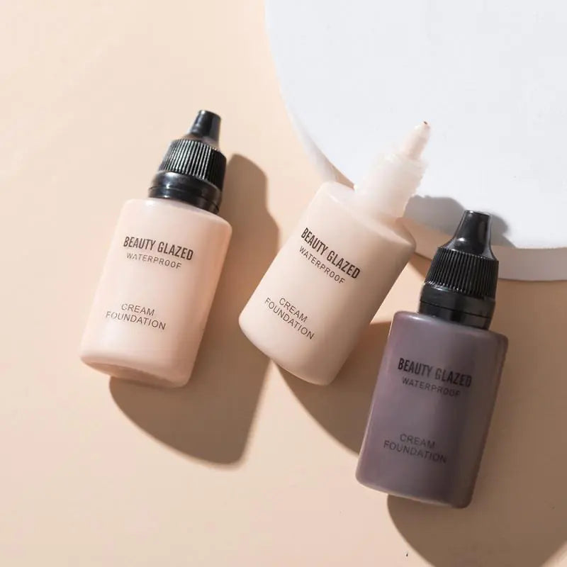 Beauty Glazed Waterproof Cream Foundation – Long-Lasting, High Coverage, Automatic Tanning Effect (9 Shades)