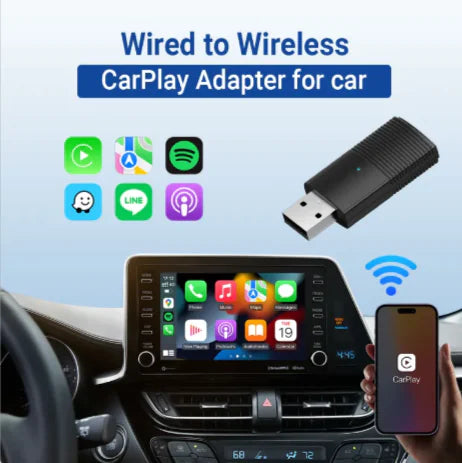 Car Wired to Wireless CarPlay for Iphone & Android – Seamless Plug-and-Play Connectivity