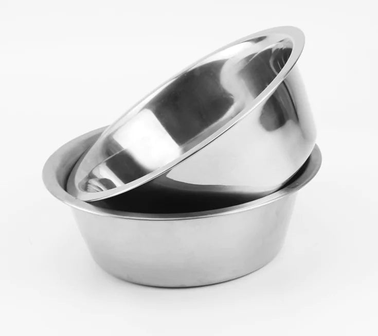Stainless Steel Pet Bowl – Stackable, Polished, and Perfect for Cats and Dogs